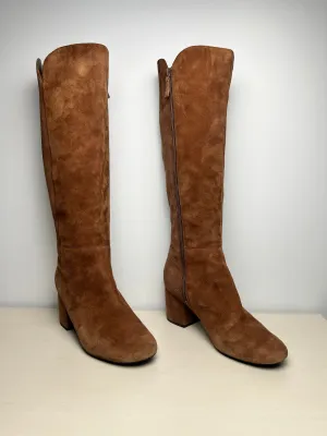 Flex Groove Design Mud Resistant Daily Walks Boots Knee Heels By Cole-haan In Brown, Size: 9