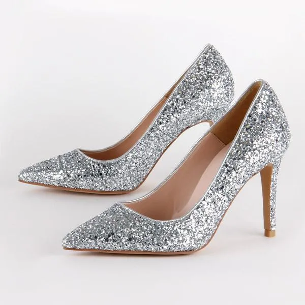 *SERA - silver glitter, 9cm size UK 2
