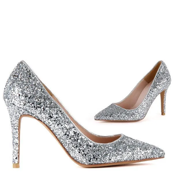 *SERA - silver glitter, 9cm size UK 2