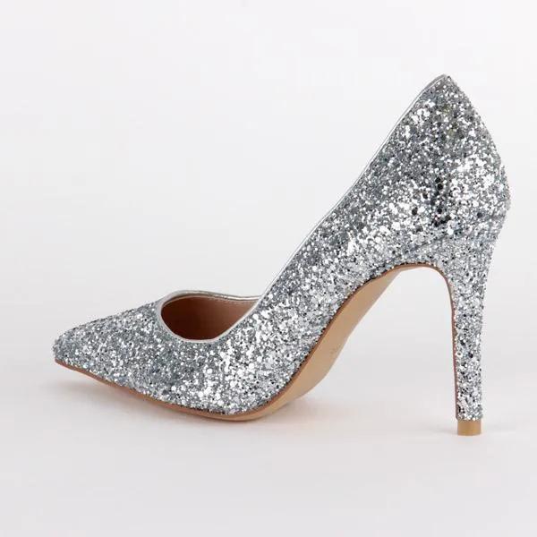 *SERA - silver glitter, 9cm size UK 2