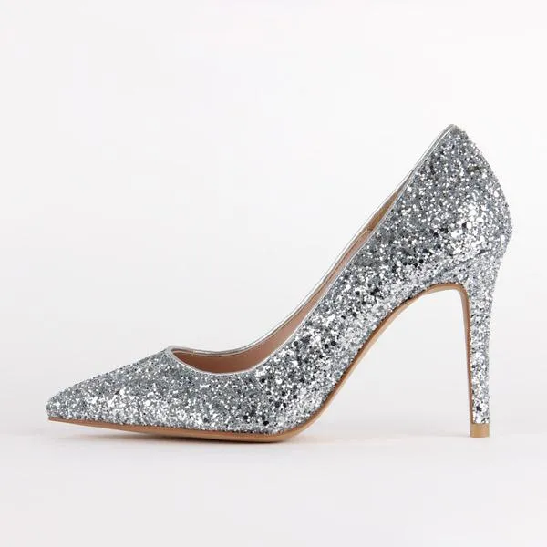 *SERA - silver glitter, 9cm size UK 2