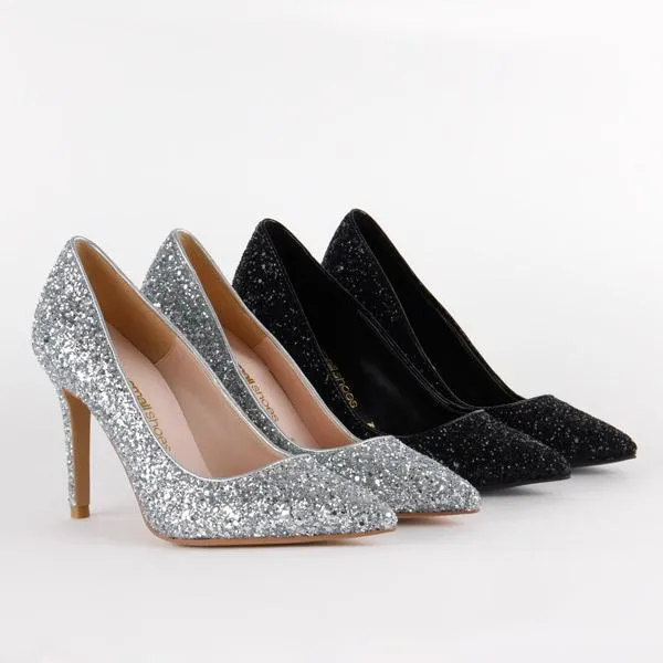*SERA - silver glitter, 9cm size UK 2