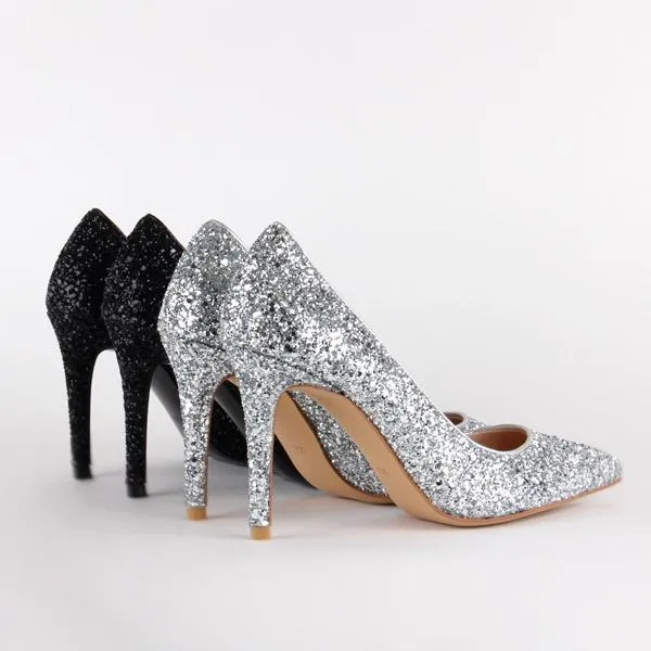 *SERA - silver glitter, 9cm size UK 2