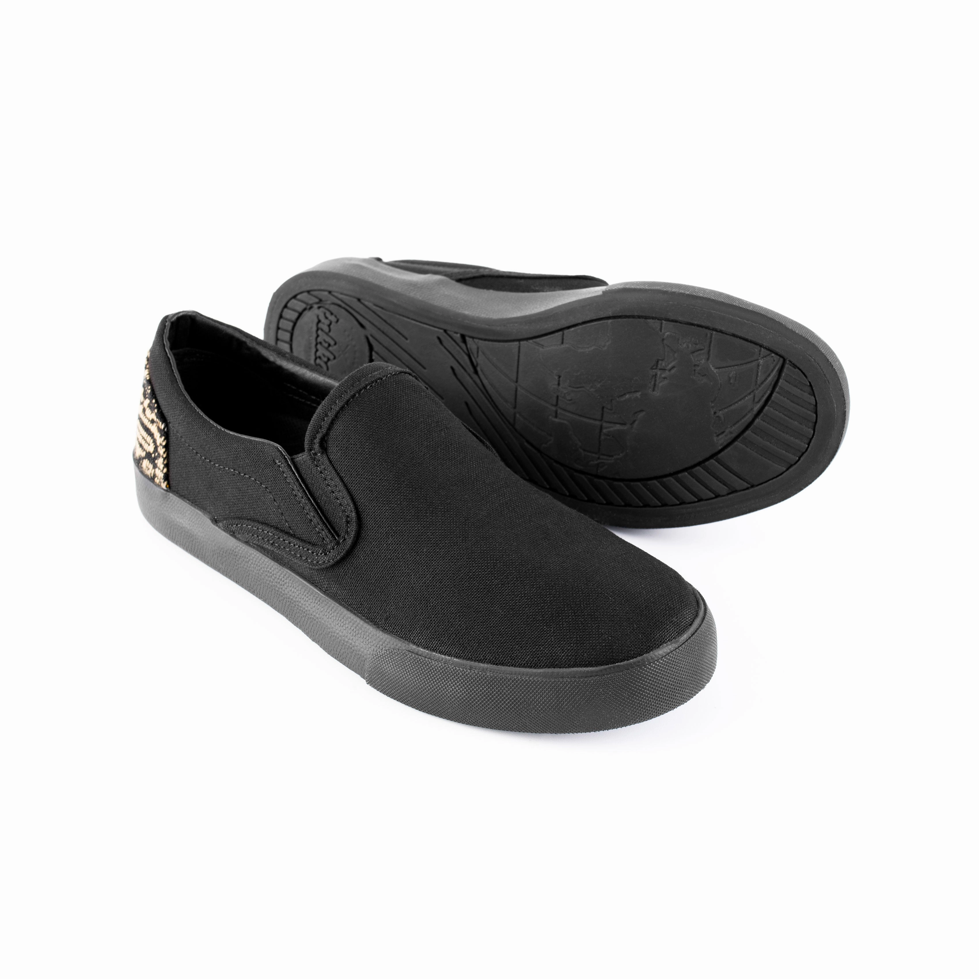 All Black Slip On (Shoe Art Contest) Luxurious Touch Durable tread