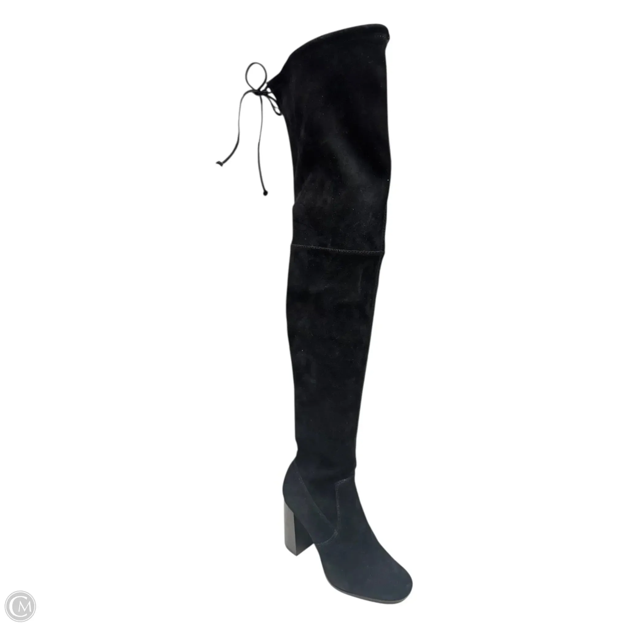 Julia Thigh High Suede Boots Designer By Frye In Black, Size: 5.5 senior care