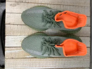 Multi Density Foam Friction Free Inner Seams Shoes Designer By Adidas In Grey & Orange, Size: 5.5