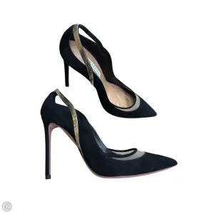 Shoes Designer By Aquazzura In Black & Gold, Size: 8 Grace Walk Quick Dry Fabric Technology