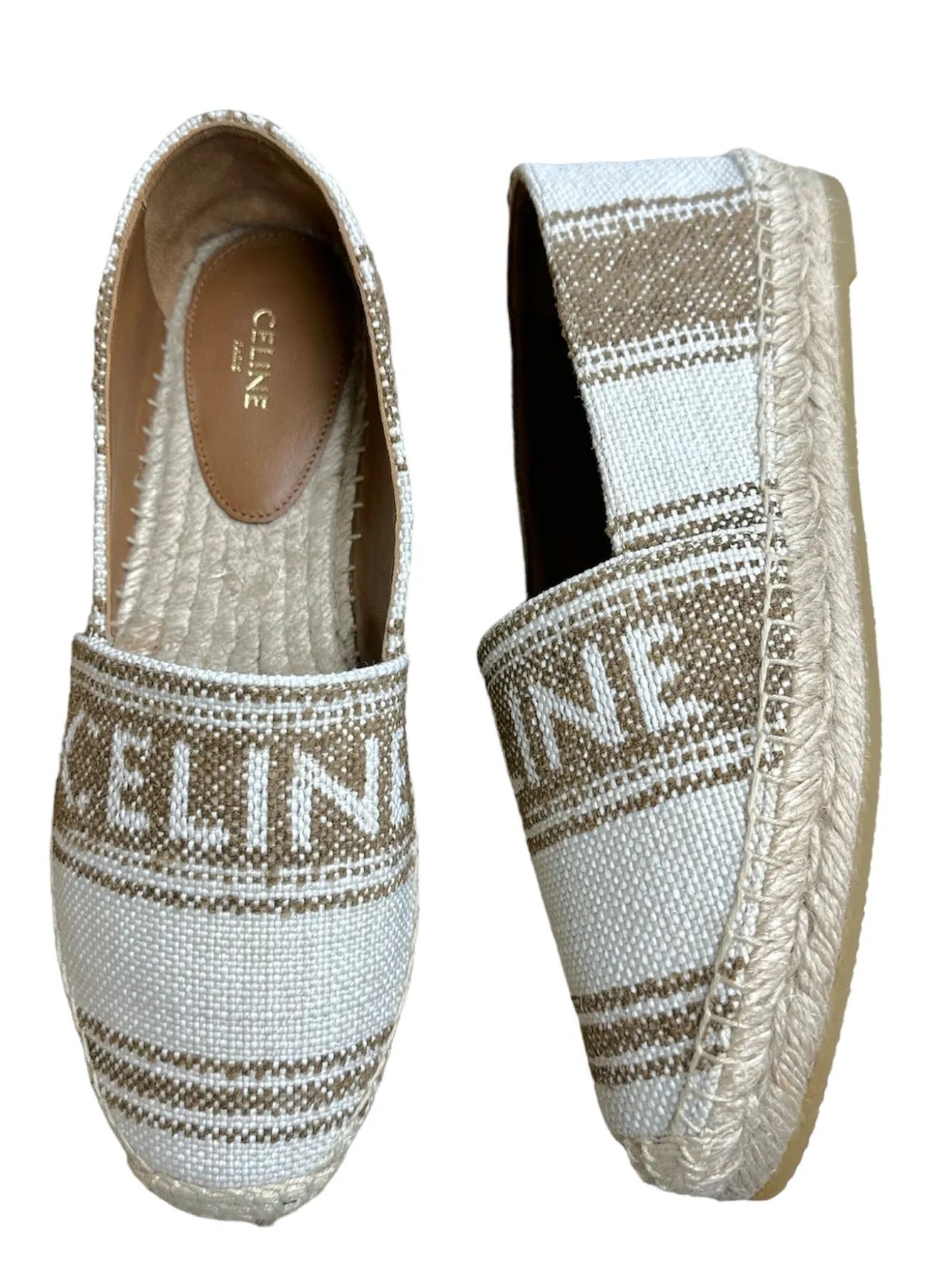 Shoes Designer By Celine In Striped Pattern, Size: 8 Flexible Rocker Sole
