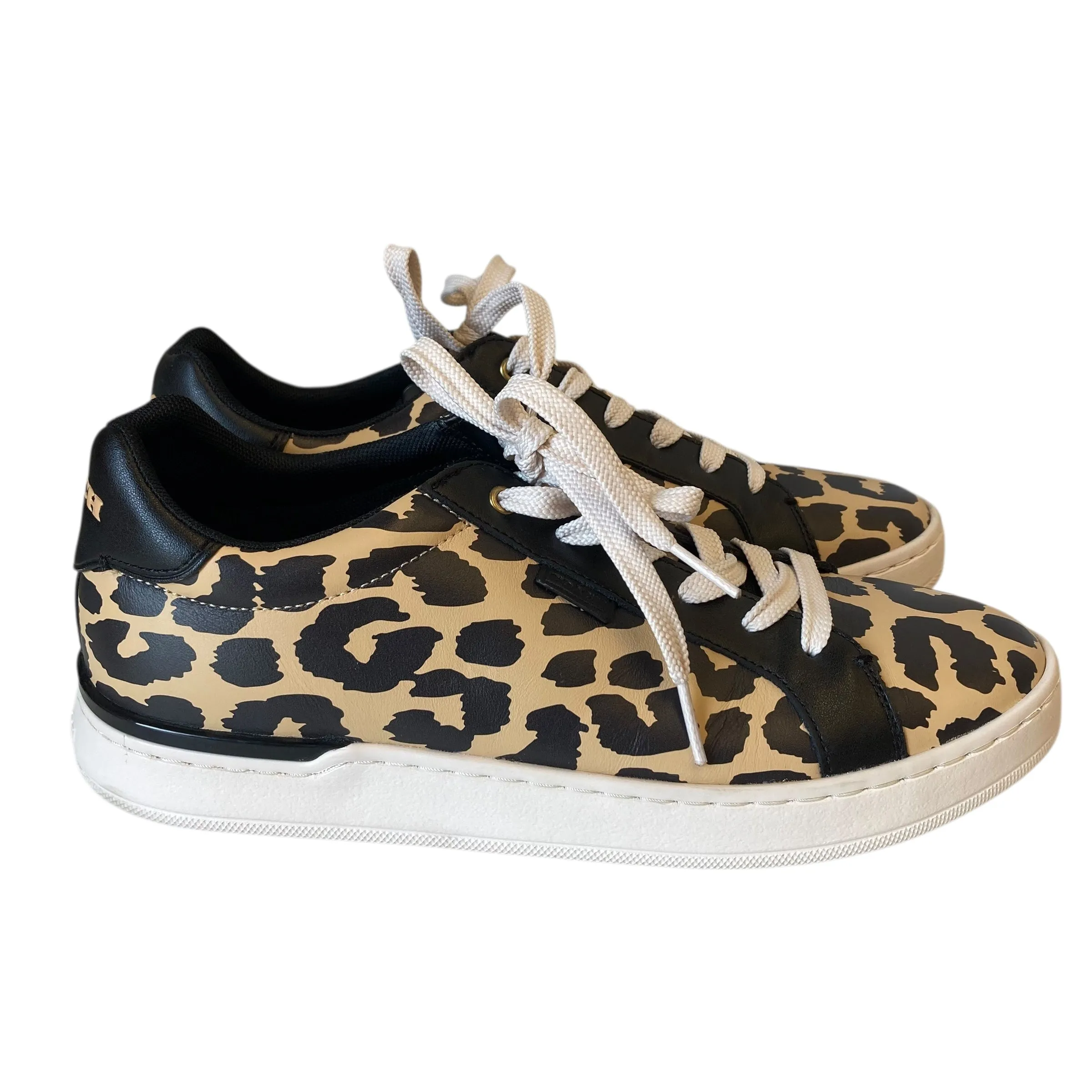 School Style Slip Resistant Modern Commuters Shoes Designer By Coach In Animal Print, Size:9.5