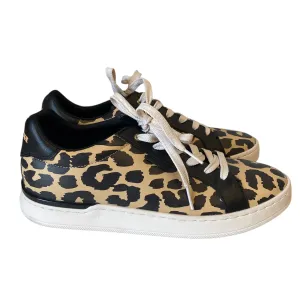 School Style Slip Resistant Modern Commuters Shoes Designer By Coach In Animal Print, Size:9.5