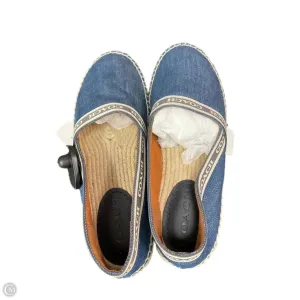 Party Mood Shoes Designer By Coach In Blue Denim, Size: 8.5