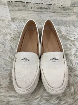 Anti Slip Outsole Wind Block Shoes Designer By Coach In Cream, Size: 9.5