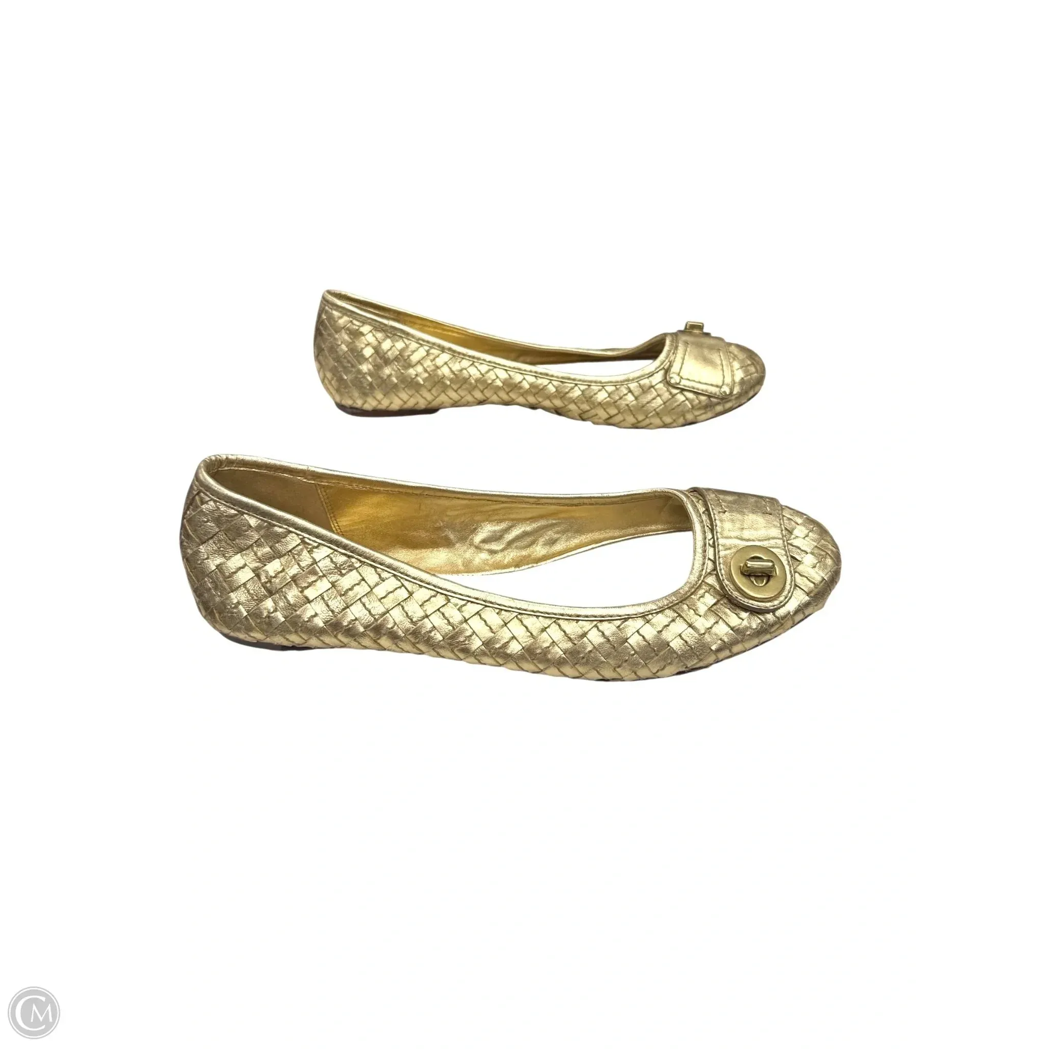 Cool Pop Shoes Designer By Coach In Gold, Size: 9.5