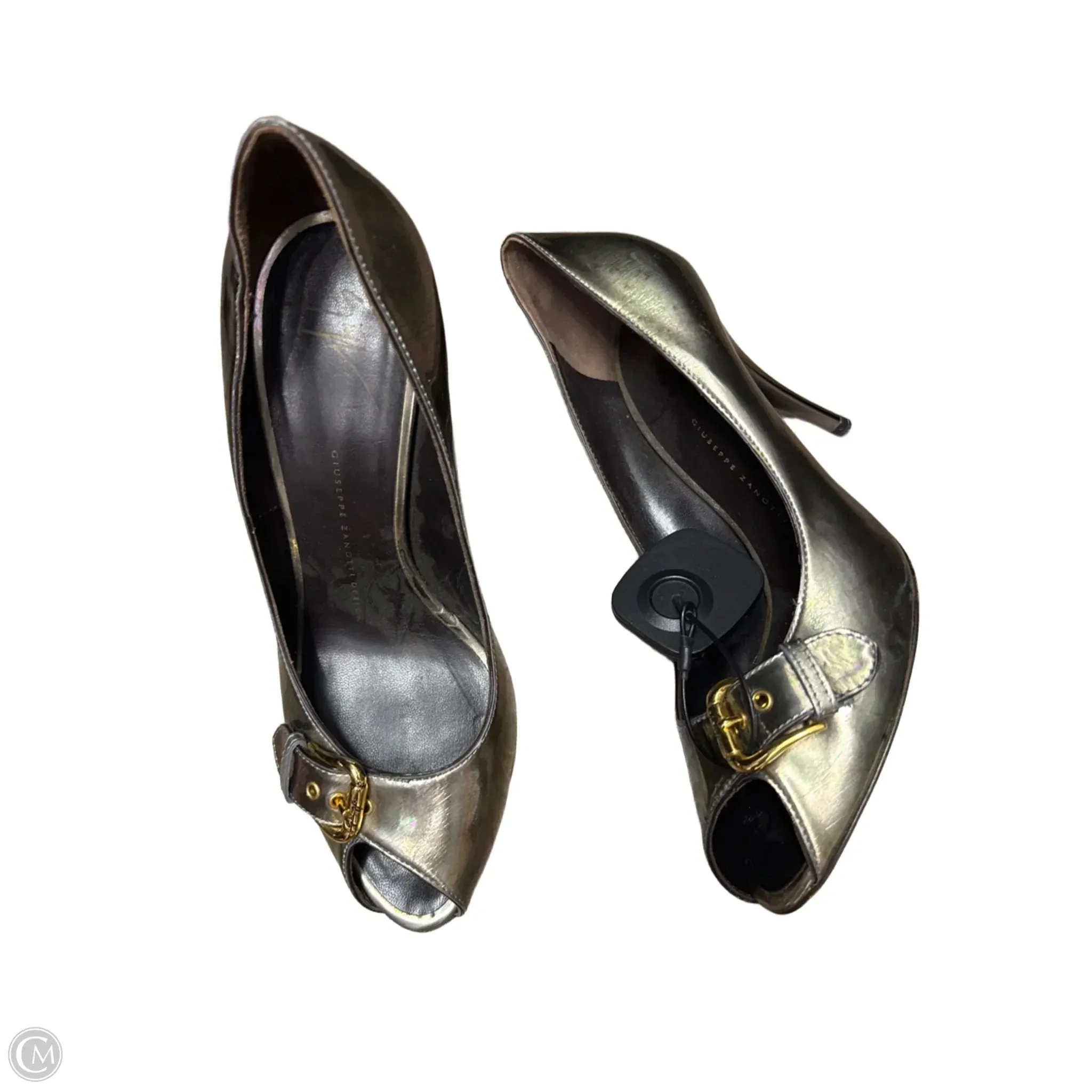 Shoes Designer By Giuseppe Zanotti In Gold, Size: 7.5 material Torsional Stability System