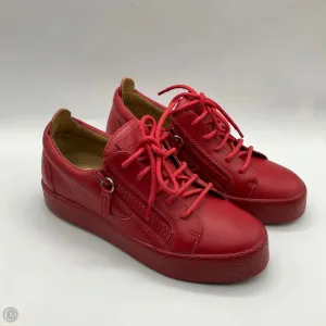 Ankle wrap Shoes Designer By Giuseppe Zanotti In Red, Size: 6