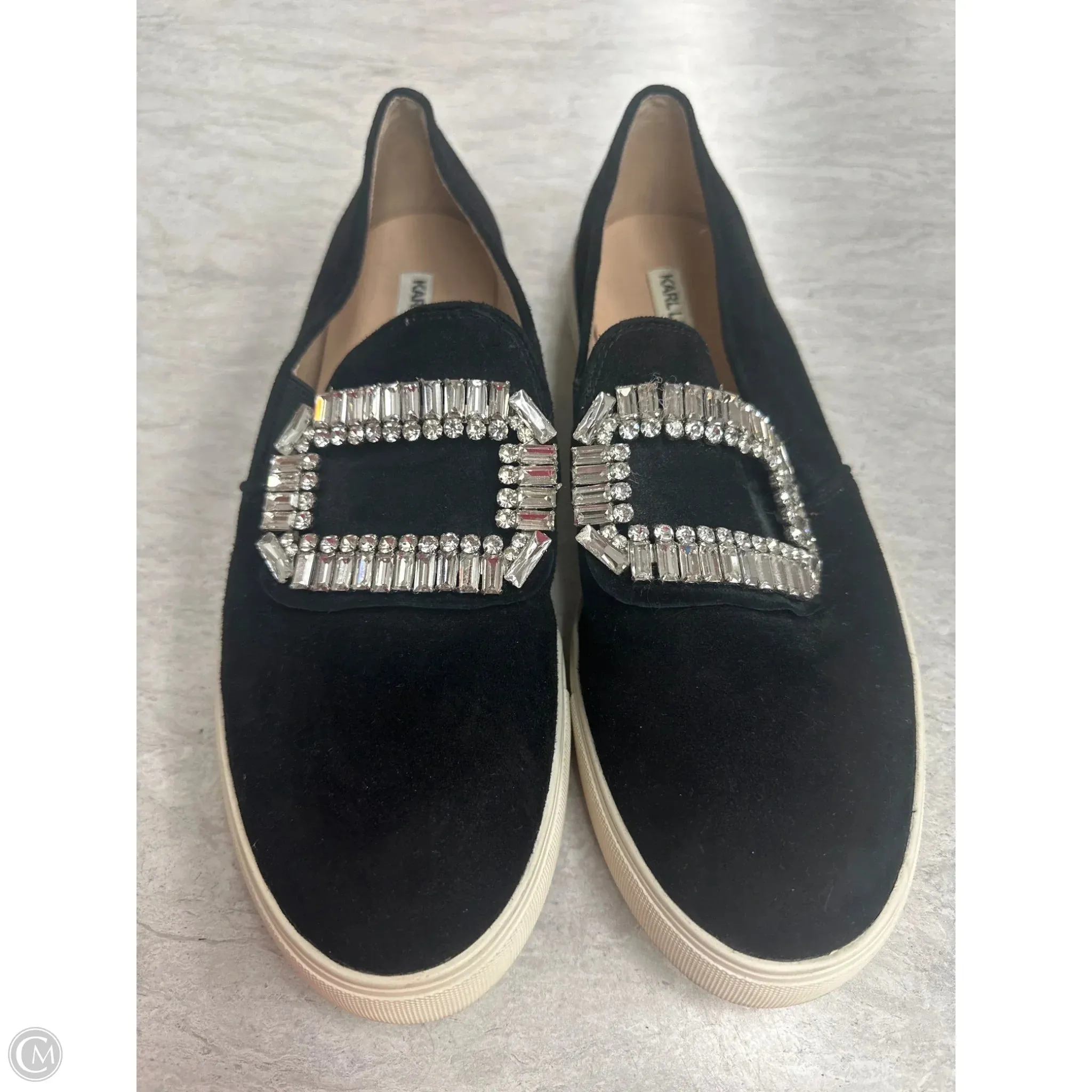 Shoes Designer By Karl Lagerfeld In Black, Size: 10 sports Comfort Wedge