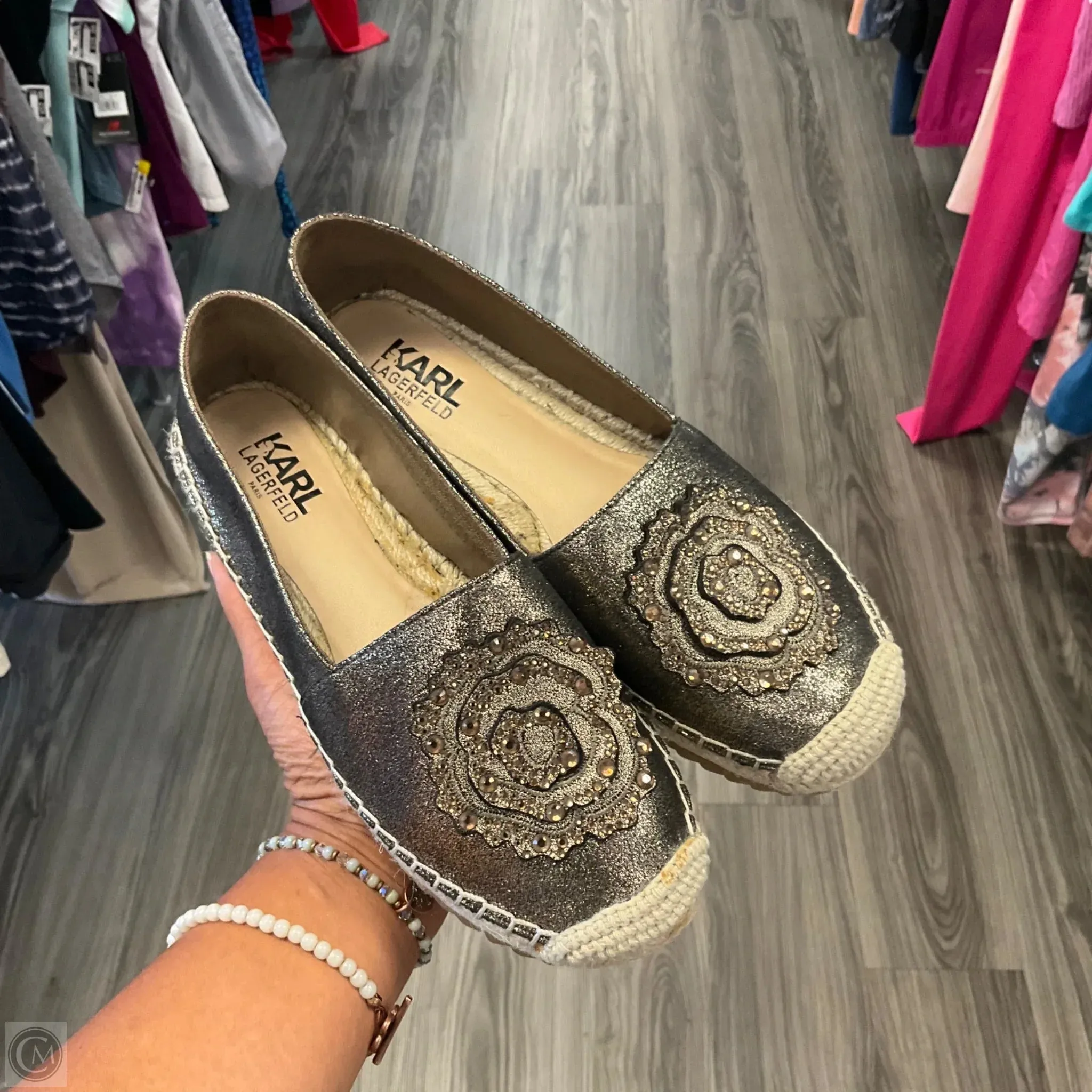 Smart Fit Stable Step Shoes Designer By Karl Lagerfeld In Bronze, Size: 6