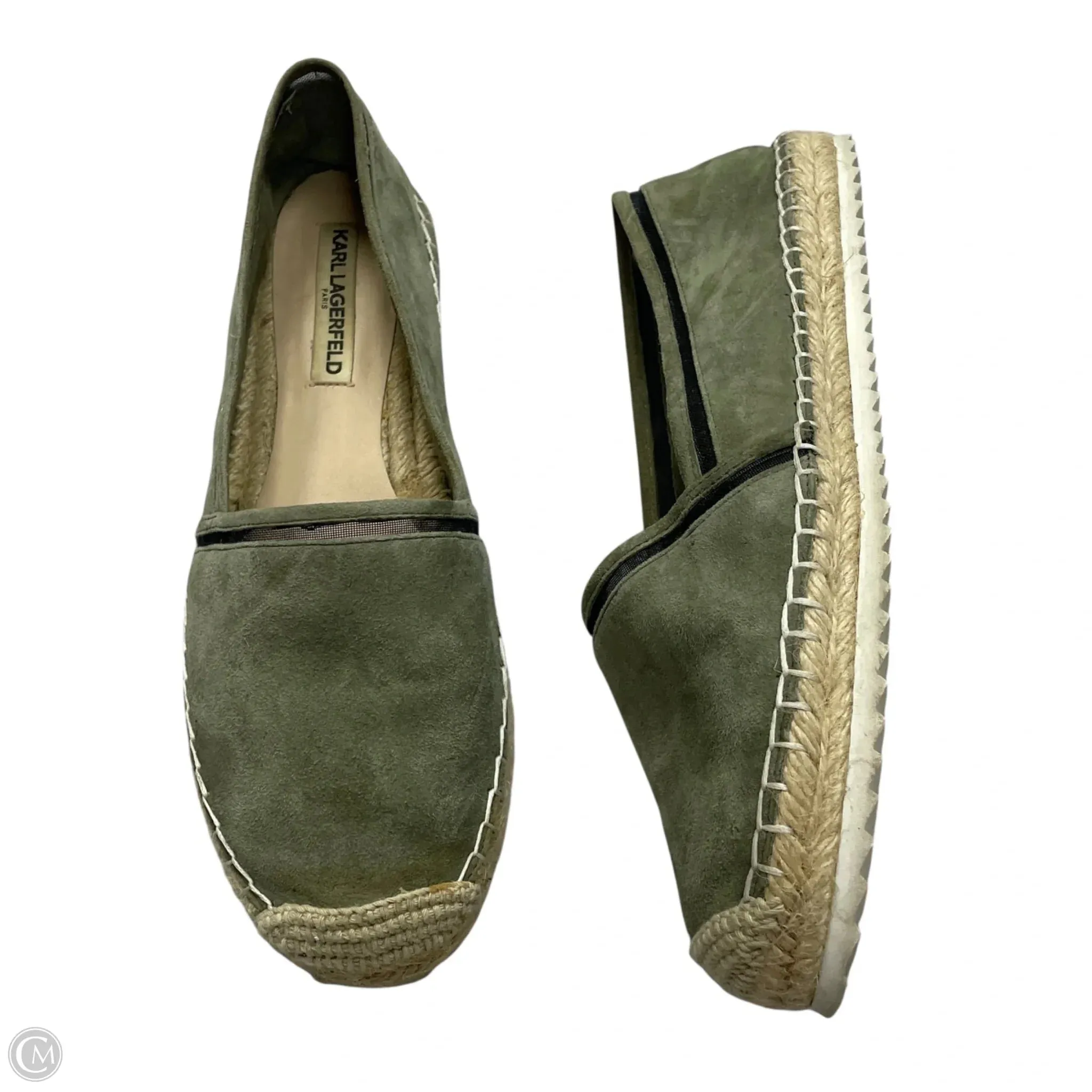 Shoes Designer By Karl Lagerfeld In Green, Size: 10 Slip Resistant Modern Commuters Durable Fabric