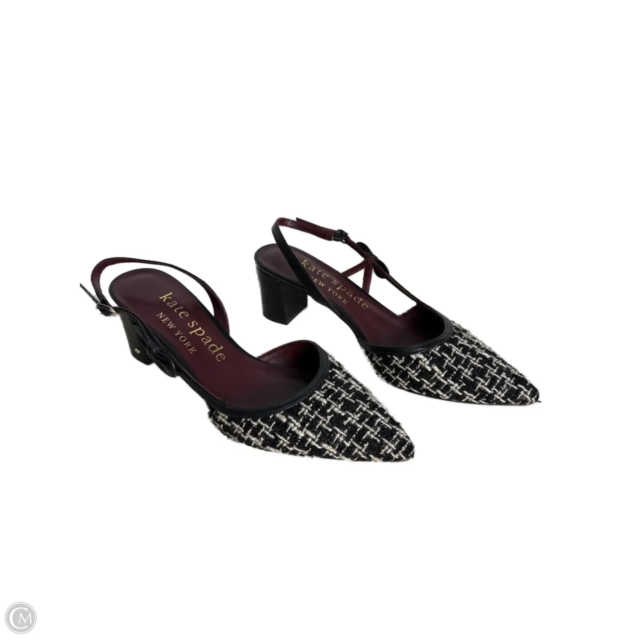 Feather Light Travel Enthusiasts Picnic Easy Shoes Designer By Kate Spade In Black & Cream, Size: 9