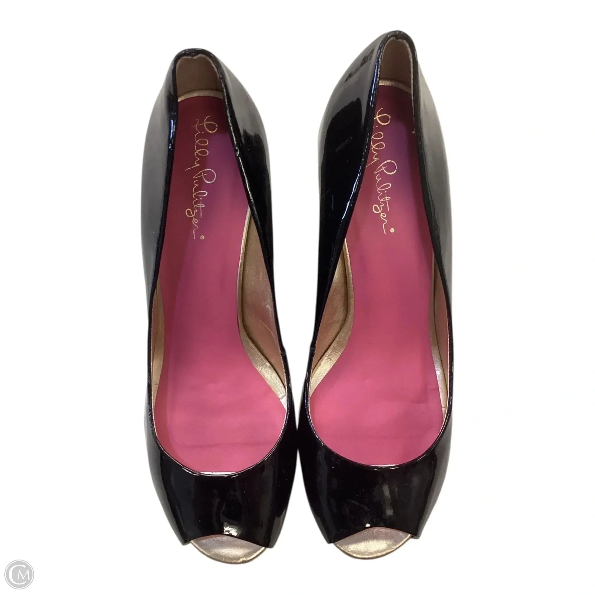 Shoes Designer By Lilly Pulitzer In Black, Size: 9 Gold Tone Agile Path