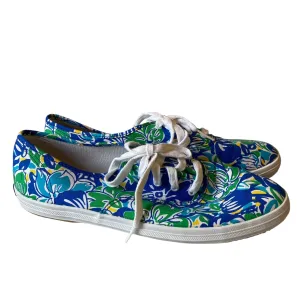 Shoes Designer By Lilly Pulitzer In Blue & Green, Size:10 Galaxy Tone