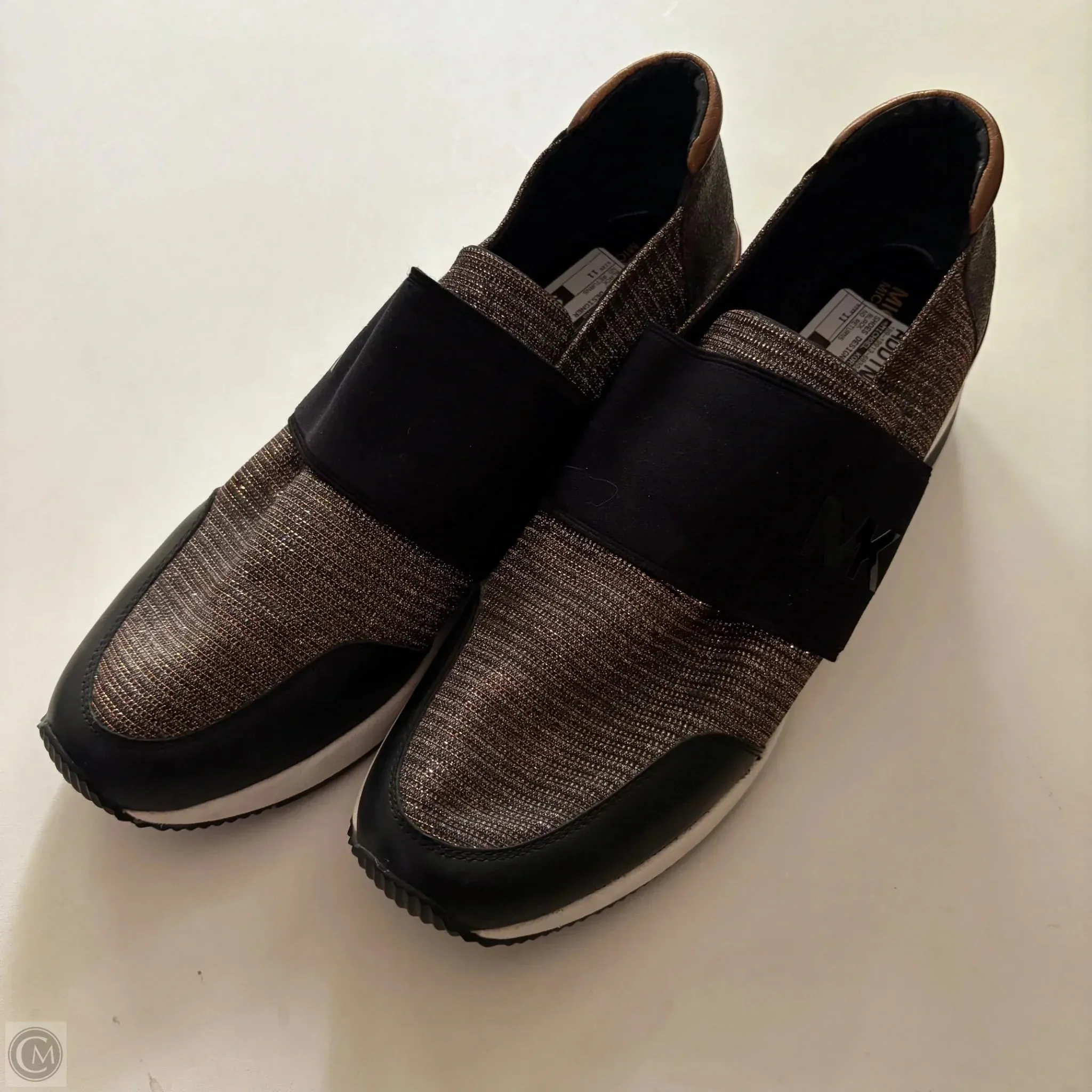 Earth Tone quick dry Shoes Designer By Michael Kors In Black, Size: 11