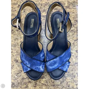 Shoes Designer By Michael Kors In Blue & Brown, Size: 8 Durable Build Weekend Errands Balanced Heel Counter
