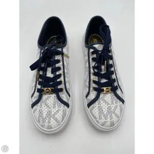 Shoes Designer By Michael Kors In Blue & White, Size: 9.5 Ergonomic Cold Weather