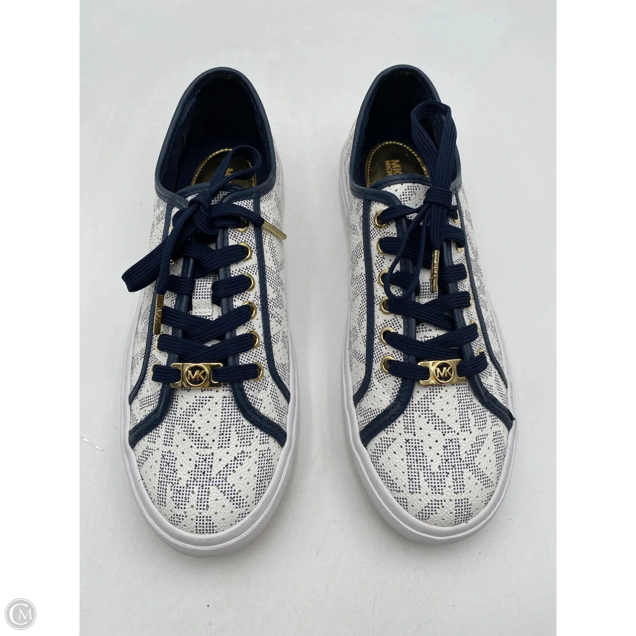 Shoes Designer By Michael Kors In Blue & White, Size: 9.5 Ergonomic Cold Weather