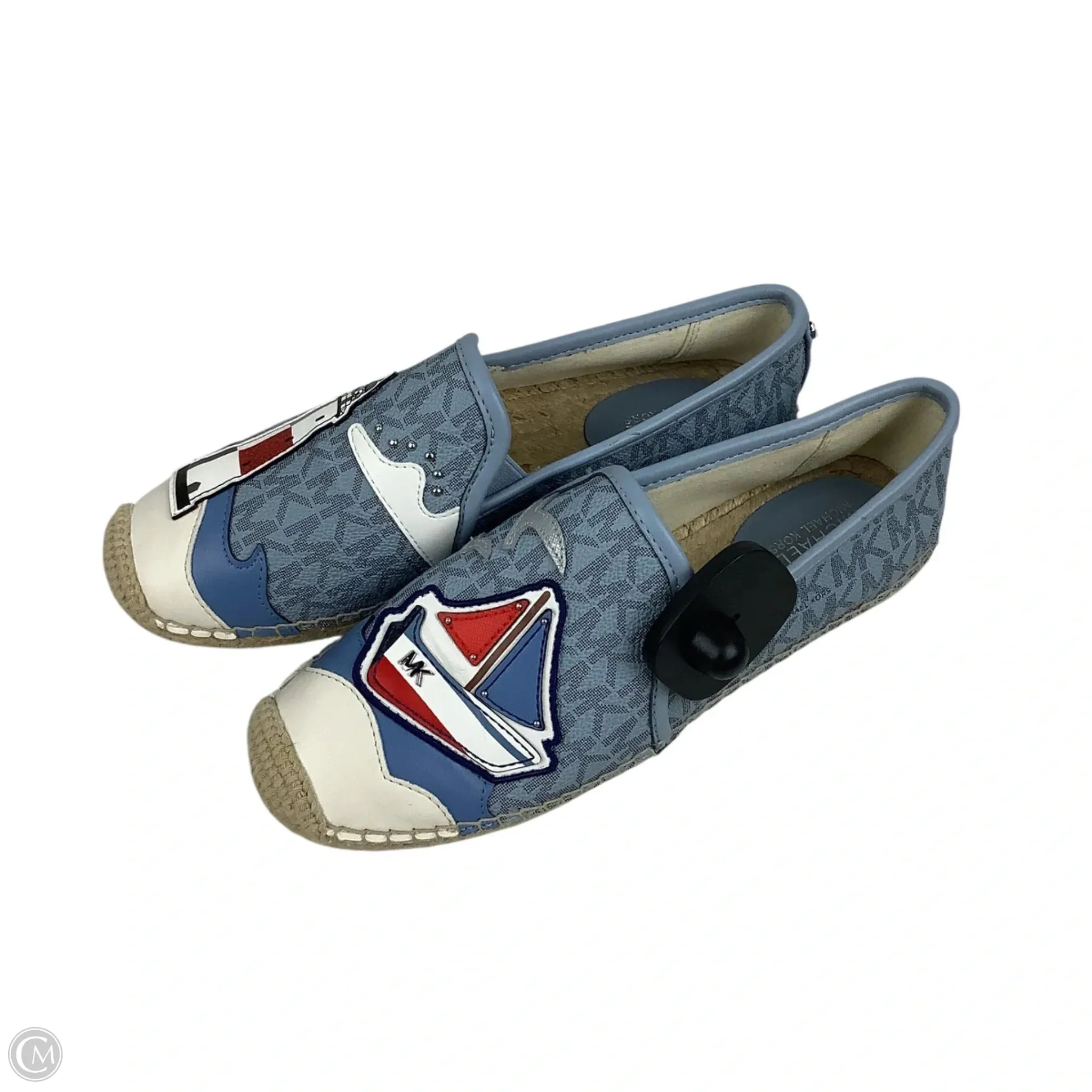 Classic Base Comfort Grip Shoes Designer By Michael Kors In Blue, Size: 5.5