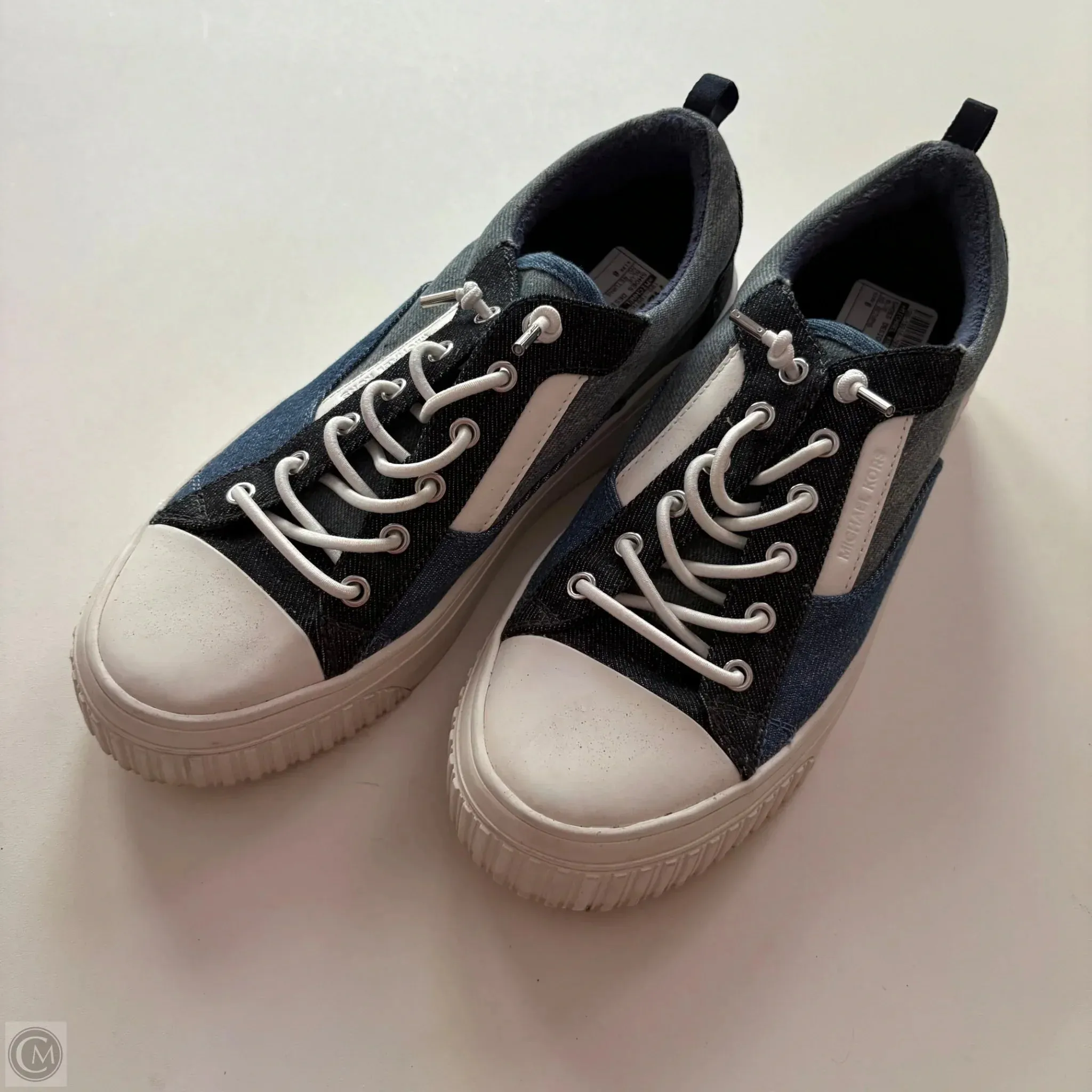 Earth Tone Comfort Bend Shoes Designer By Michael Kors In Blue, Size: 8