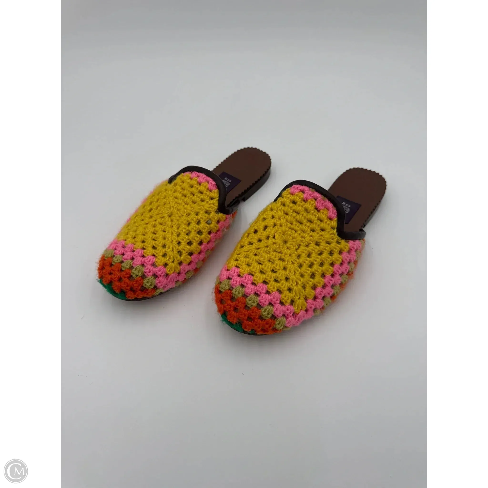 Shoes Designer By Res Ipsa In Pink & Yellow, Size: 8 Soul Walk Shock Absorption Midsole