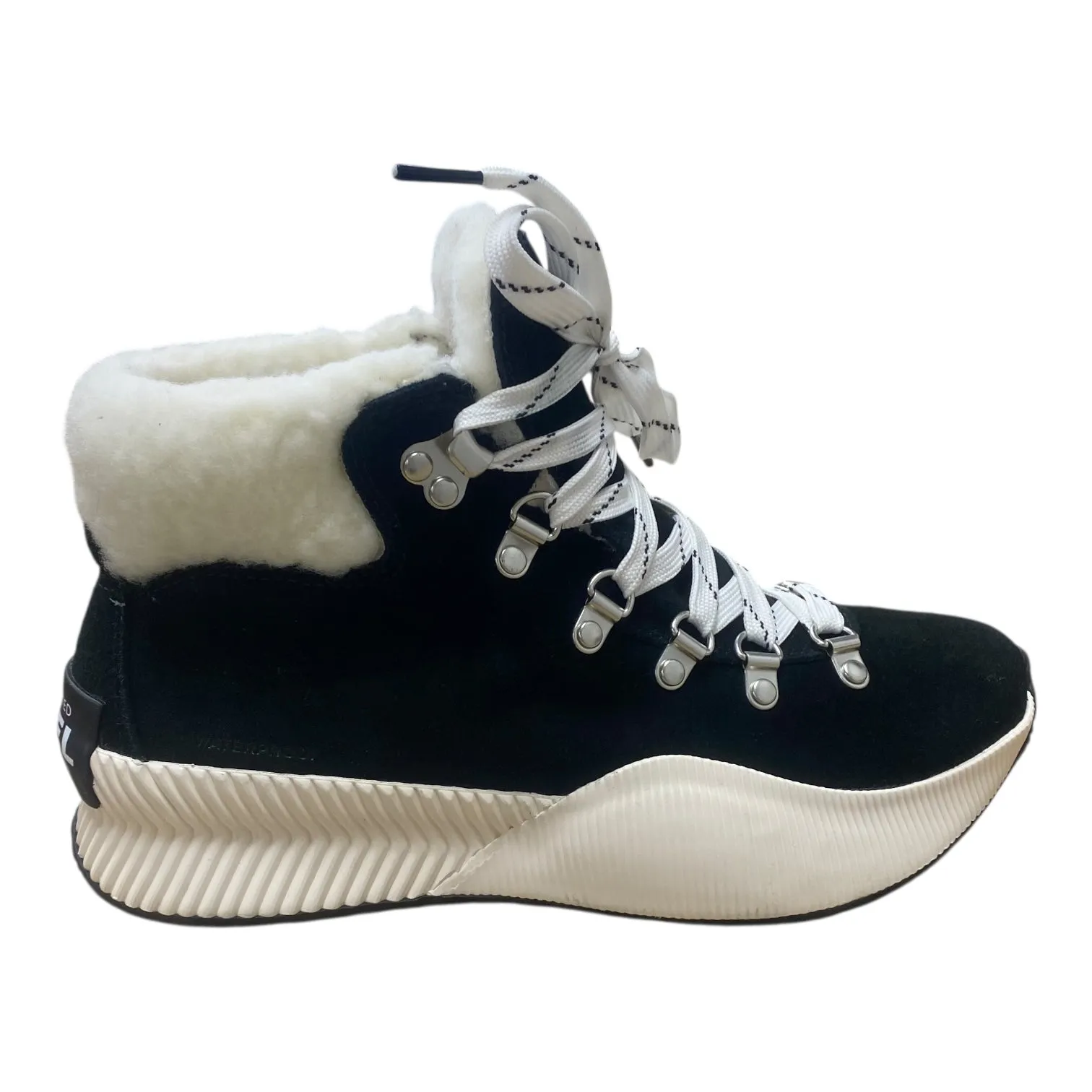 Sustainable Vegan Material Reinforced Heel Cup Shoes Designer By Sorel In Black, Size:7.5