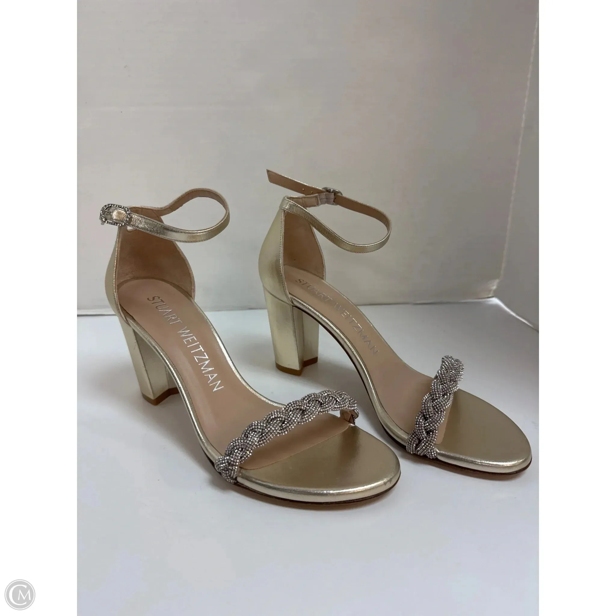 Office Smart Shoes Designer By Stuart Weitzman In Gold, Size: 8.5