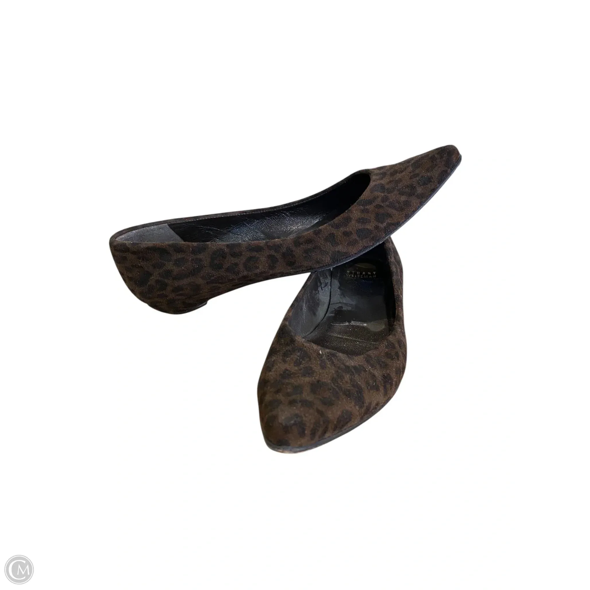 Power Base Shoes Designer By Stuart Weitzman In Leopard Print, Size: 8.5