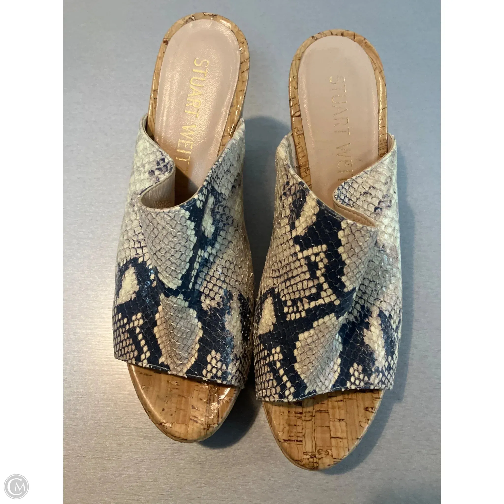 Shoes Designer By Stuart Weitzman In Snakeskin Print, Size: 9.5 Chic Cool Heritage Line