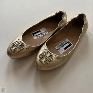 Toe Protection Color Mix Shoes Designer By Tory Burch In Brown, Size: 9.5