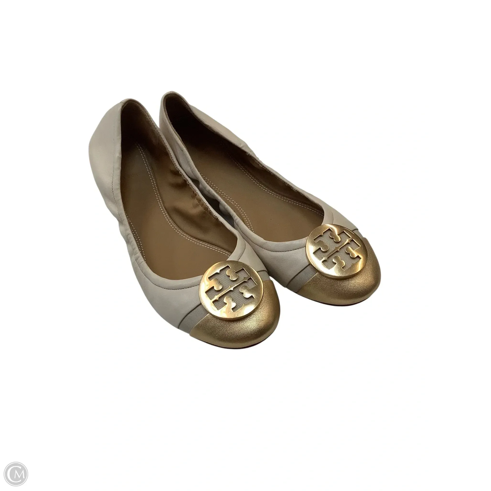Shoes Designer By Tory Burch In Cream, Size: 8 Story Glow Color Mix