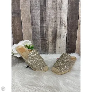 Easy Flow Palm Base Shoes Designer By Tory Burch In Gold, Size: 6