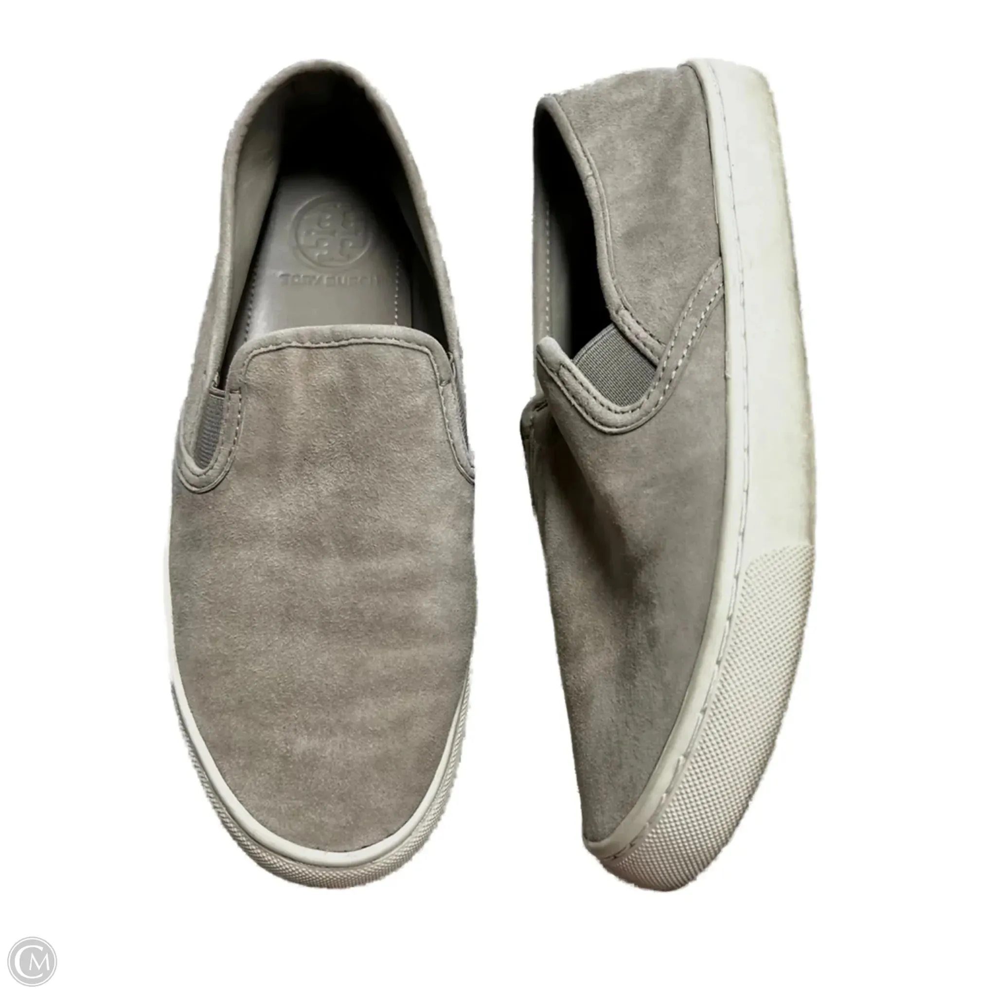 Thermoformed Heel Counter Shoes Designer By Tory Burch In Grey, Size: 7