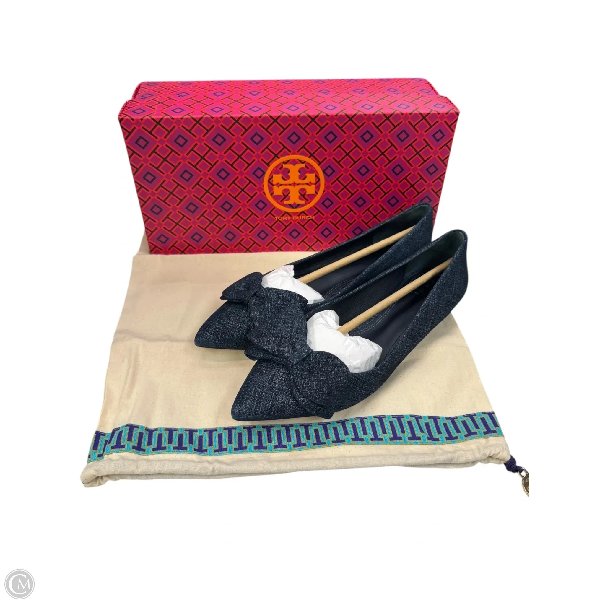 Orthopedic Foam Shoes Designer By Tory Burch In Navy, Size: 6.5