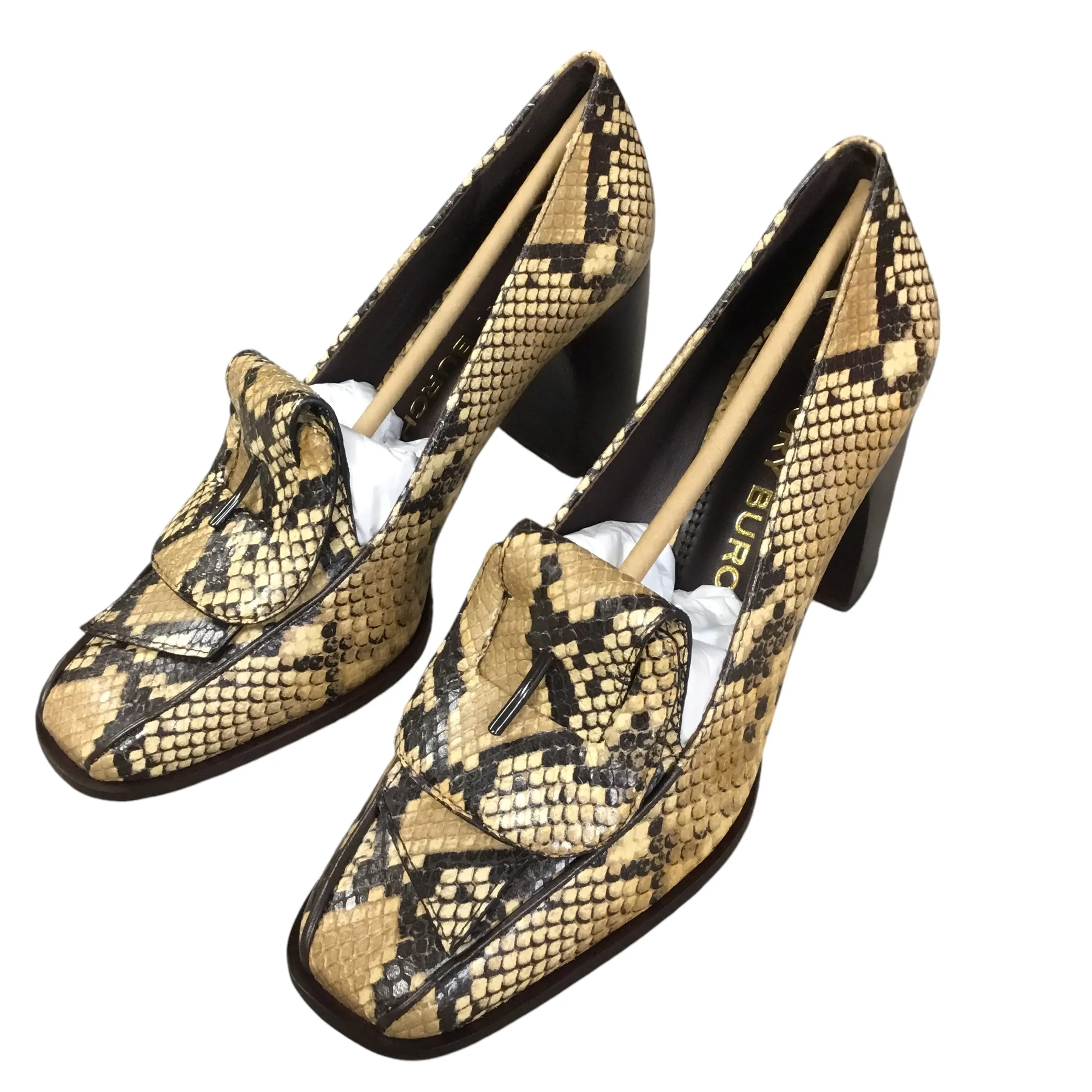 Shoes Designer By Tory Burch In Snakeskin Print, Size: 8.5 Comfort toe Synthetic Upper