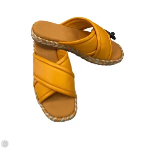 Multi Density Foam Wild Trek Shoes Designer By Tory Burch In Yellow, Size: 10.5