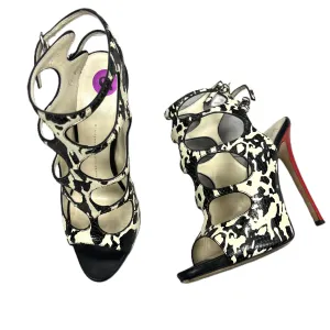 Mesh Cool Shoes Designer Stiletto By Giuseppe Zanotti In Black & White, Size: 9