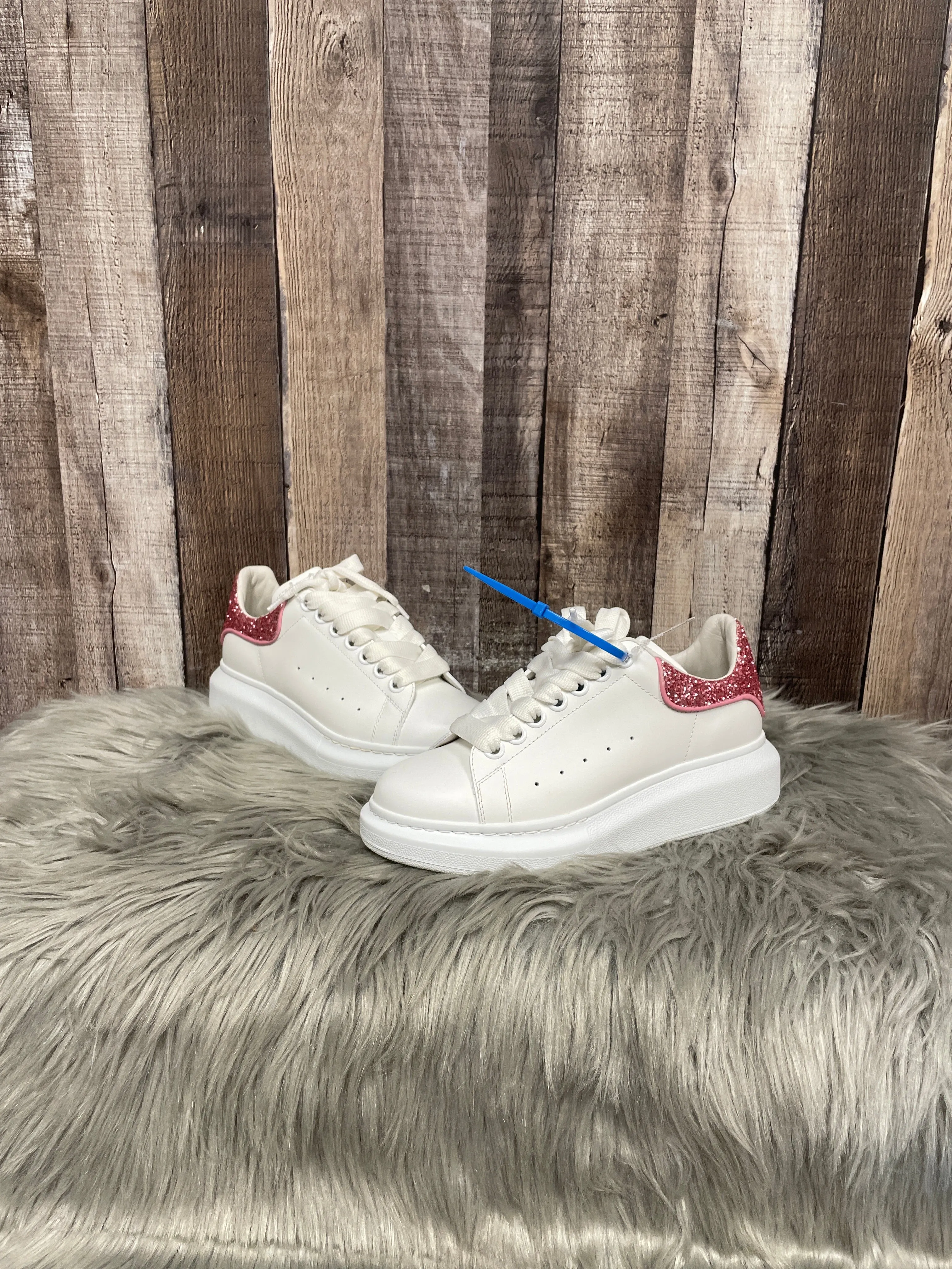 Shoes Luxury Designer By Alexander Mcqueen In White, Size: 5.5 Breathable Airflow Channels