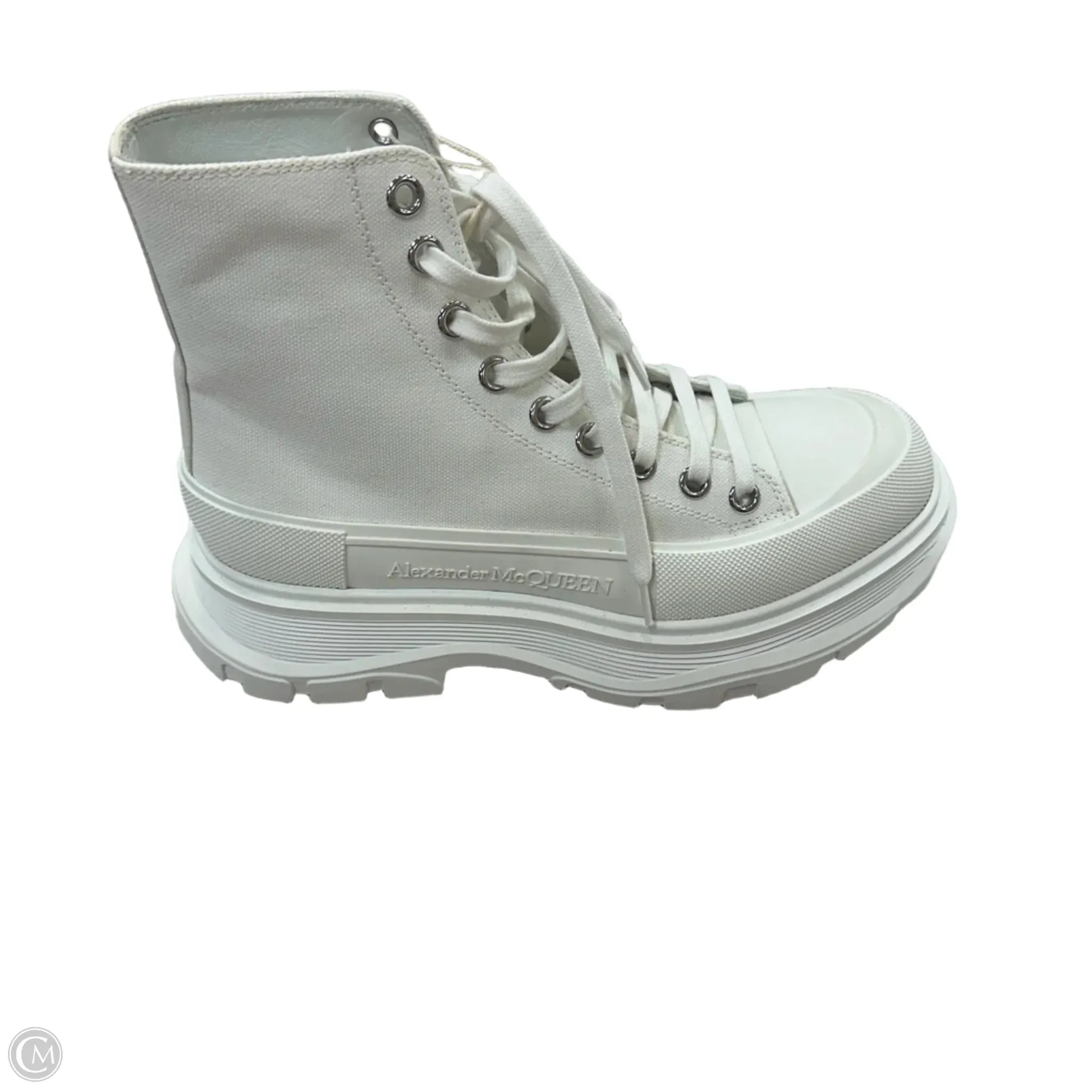 Shoes Luxury Designer By Alexander Mcqueen In White, Size: 9 Family Fit Quick Drying Work Commute