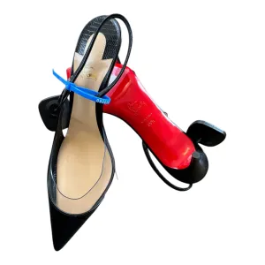 Shoes Luxury Designer By Christian Louboutin In Black & Red, Size:8.5 Lightweight EVA Material