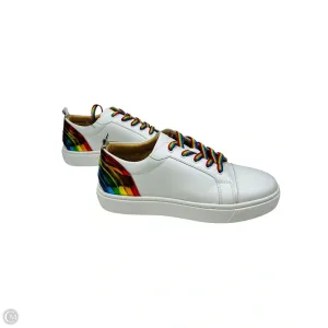Shoes Luxury Designer By Christian Louboutin In Rainbow Print, Size: 7.5 Slip Resistant Design