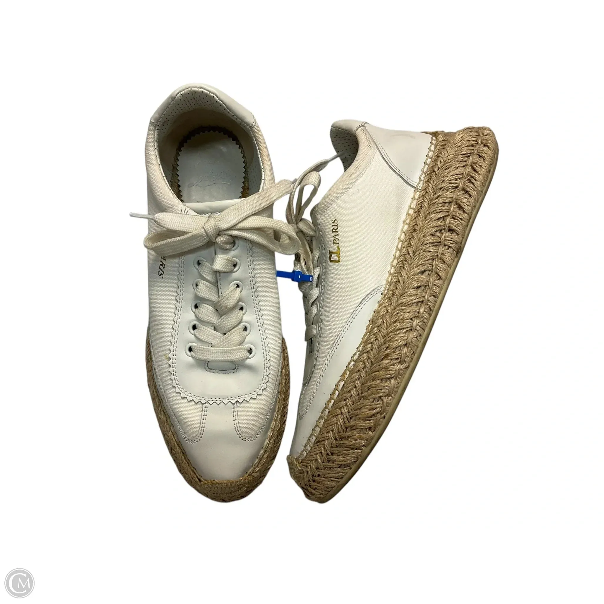 Shoes Luxury Designer By Christian Louboutin In White, Size: 8.5 Posture Aligning Footbed