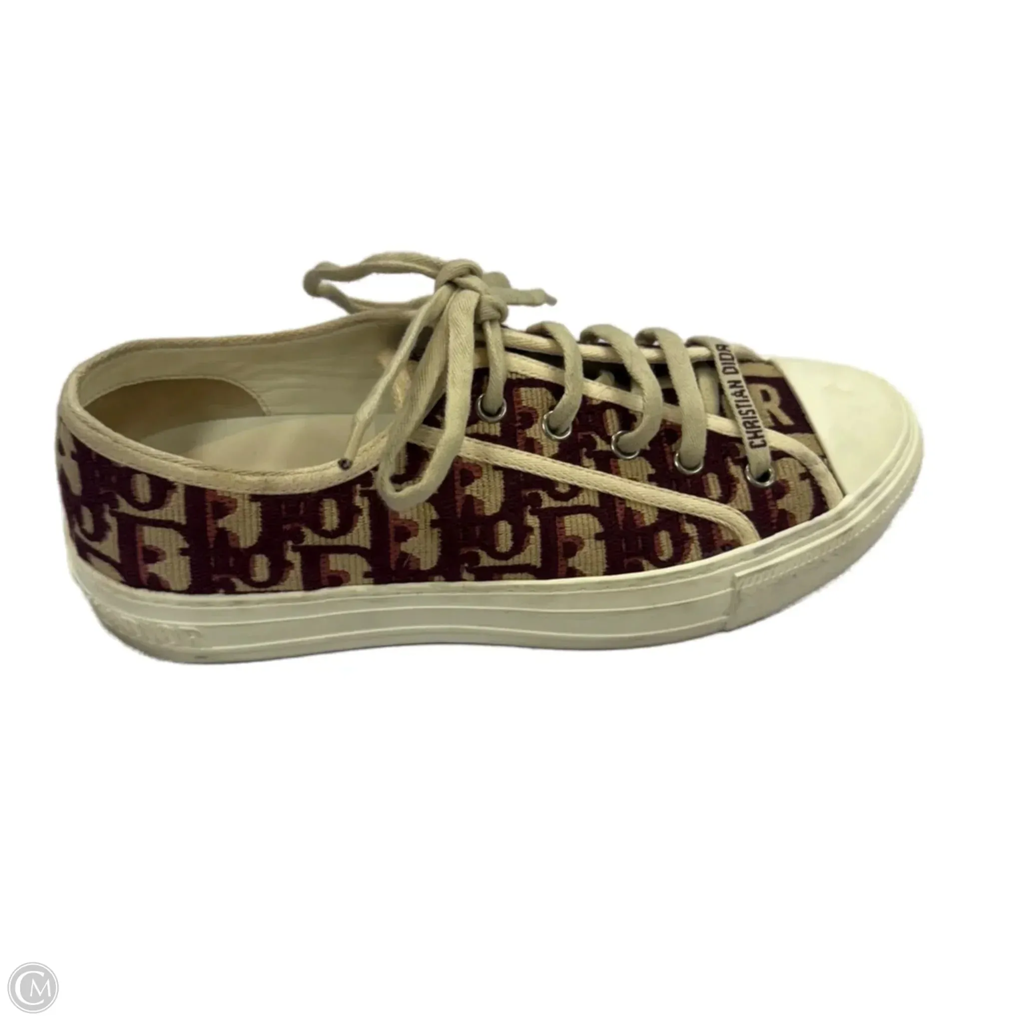 Night Glow Reinforced Heel Stabilizer Shoes Luxury Designer By Dior In Red, Size: 9